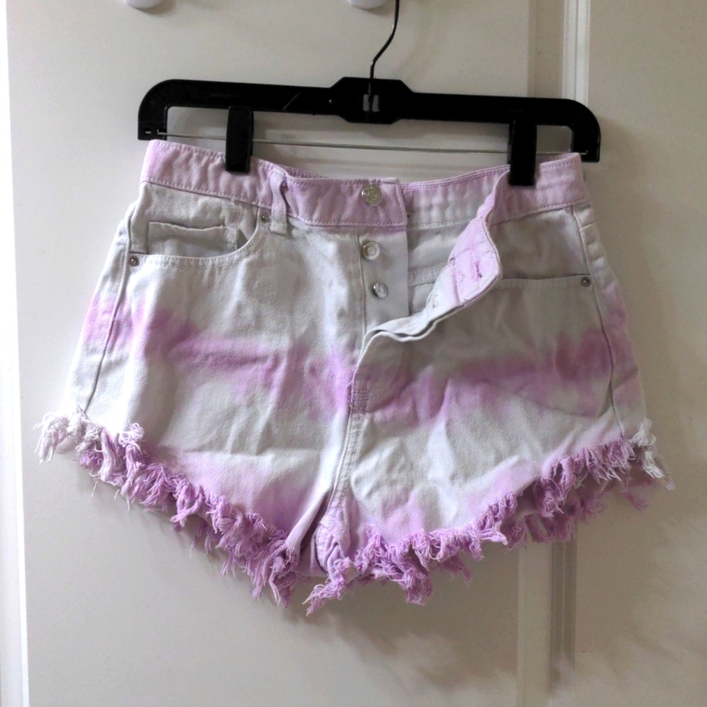 Wild Fable Lilac Ombre High Rise Shorts Size2 Distressed Hem Perfect Condition ✨